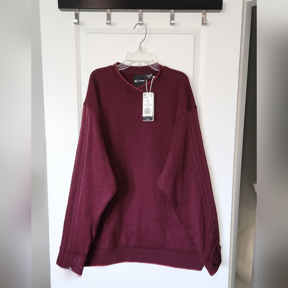 NWT Adidas x Ivy Park Crew Sweatshirt, Maroon, Unisex L - Picture 1 of 6